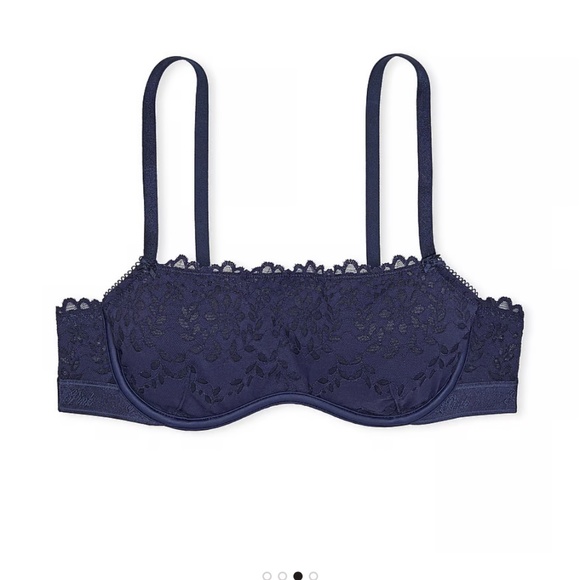 Victoria's Secret Pink Women's Wink Unlined Scoop Bra Navy Size Large NWT - Picture 1 of 4
